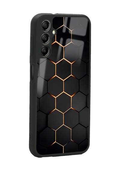 Samsung Uyumlu A04s Yellow Carbon Tasarımlı Glossy Telefon Kılıfı Çok Renkli