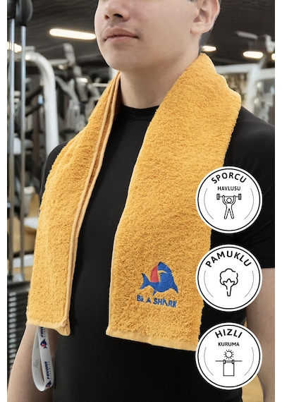 Sporcu Antrenman Havlusu Gym Fitness Plates Boks Tenis Spor Havlu Sarı