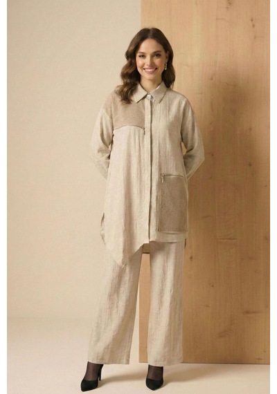 Ftz Women Kadın Melanj Takım Beige 31149 Beige