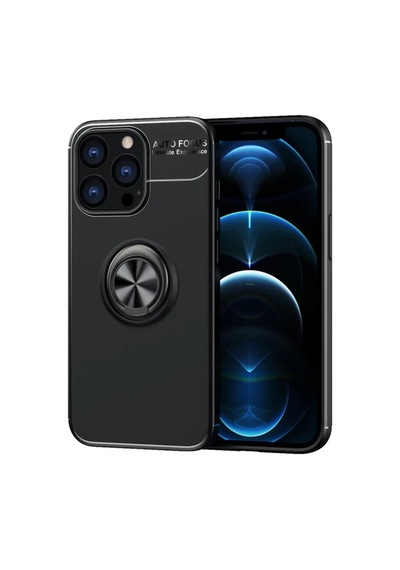 Apple İphone 13 Pro Max Kılıf Range Yüzüklü Silikon - Siyah 0.2M-Çok Renkli