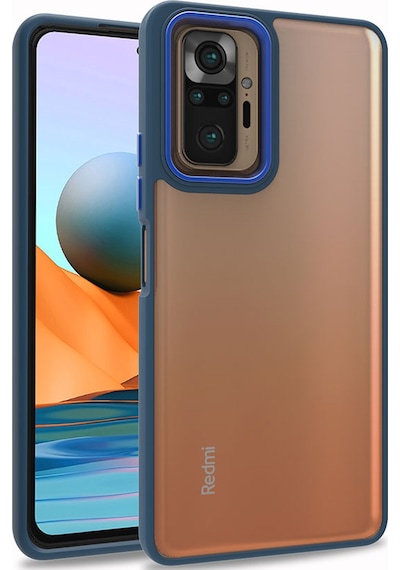 Redmi Note 10 Pro Kılıf Klfs Flora Kapak - Mavi Mavi