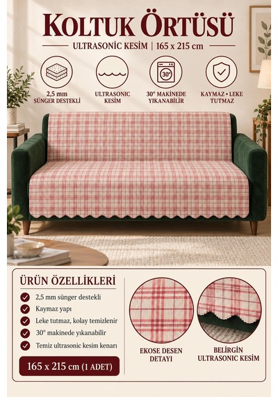 Çok Amaçlı Kadife Koltuk Örtüsü Kaymaz Süngerli 165x215 Cm Modern Bohem Çekyat Şalı Piknik Masa Örtüsü Alk4 Pembe