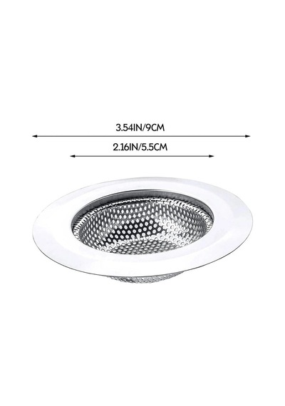 Hubrendy Tedarik Mutfak Su Lavabo Filtresi Örgü Süzgeç Paslanmaz Çelik 7.5 Cm Çap 1456034