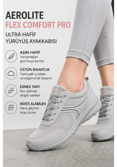 Walkmax Pro Buz Gri Kadın Ultra Hafif Ekstra Rahat Ortopedik ... Buz - Gri