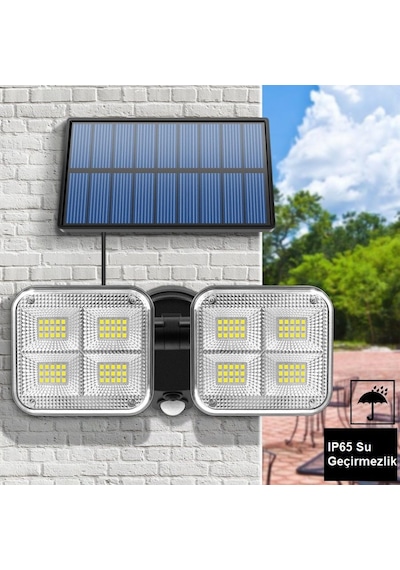 Solar Bahçe Lambası Su Geçirmez 120 Led 3 Modlu Güneş Enerjili
