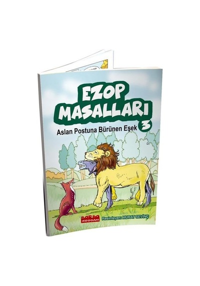 Ezop Masalları 3 - Aslan Postuna Bürünen Eşek- Bordo Ressam