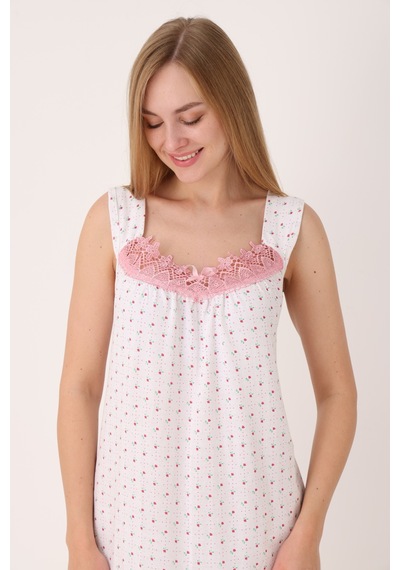 Yasar Underwear Kadın Dantelli Geniş Askılı Desenli Uzun Gecelik Pembe Pembe Yasar Underwear Kadın Dantelli Geniş Askılı Desenli Uzun Gecelik Pembe Pembe