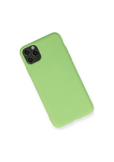 Newface - 990 - iPhone Uyumlu 11 Pro Max Kılıf Nano İçi Kadife Silikon - Csmo-tex - - Yeşil