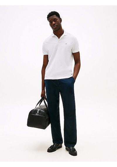 Tommy Hilfiger Mw0mw37309ybr Performance Pique Reg Erkek Polo Tişört Beyaz