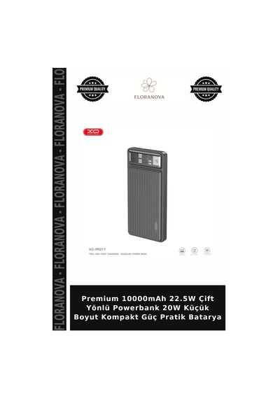 Premium 10000mah 22.5w Çift Yönlü Powerbank 20w Küçük Boyut Kompakt Güç Pratik Batarya Çok Renkli
