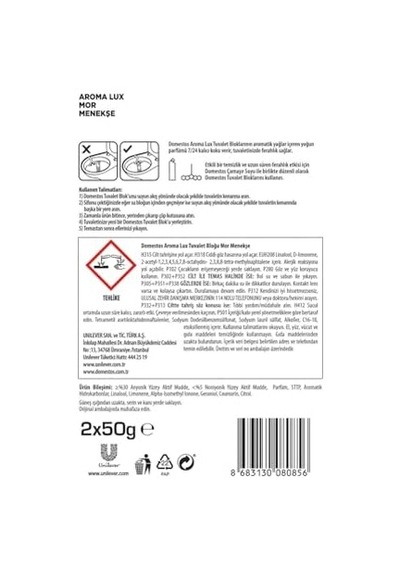 Wc Block Aroma Lux Mor Menekşe 2 X 50g