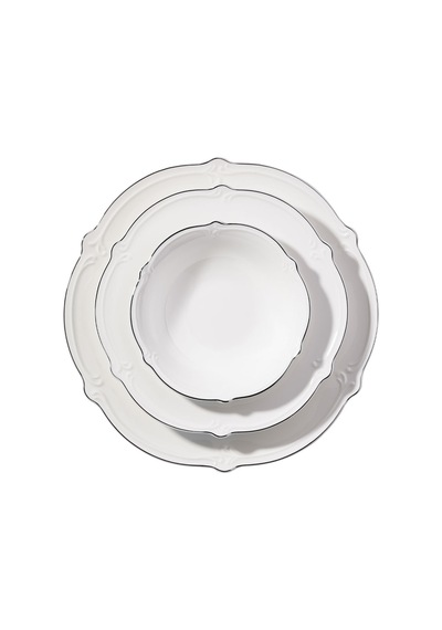 Korkmaz Lotus Collection 53 Parça Platin Yemek Takımı A9892 Beyaz