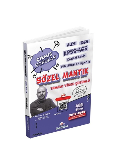 Dizgi Kitap Kpss Meb-ags Ales Dgs Kaymakamlık Sözel Mantık 2015 - 2025 Çıkmış Sorular Çözümlü - Umut Cihan Arslan Dizgi Kitap