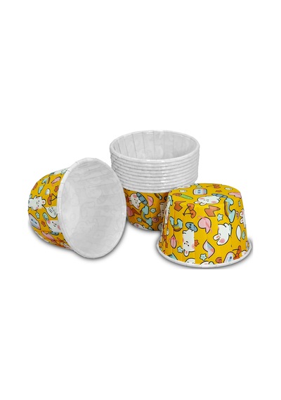 Kafem Muffin Kek Kapsülü Sarı Tavşan Desenli 50li X 5 Paket - K20 Sarı