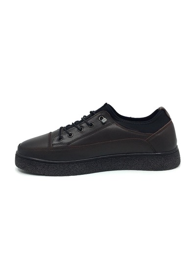 Catelli %100 Deri Ortopedik Erkek Kışlık Rahat Günlük Bağsız Sneaker Ayakkabı 40-44 Kahverengi