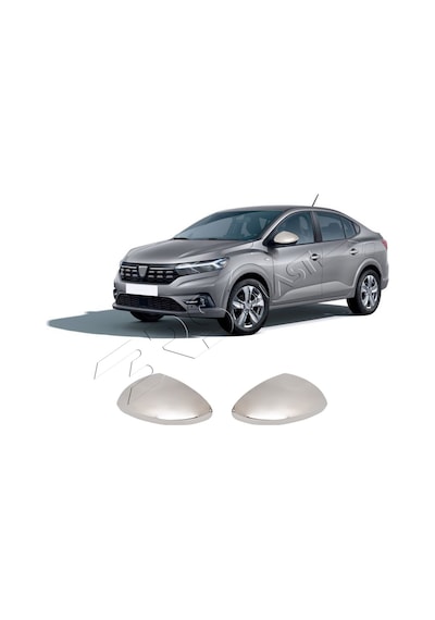 Dacia Logan Uyumlu 2021 Ve Üzeri Krom Ayna Kapağı 2 Parça Paslanmaz Çelik