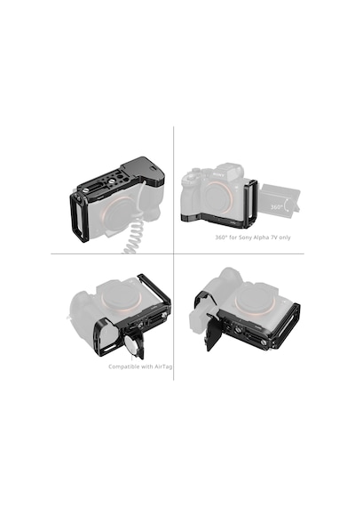 Smallrig 6034 Sony Alpha 7 V / 7r V / 7 Iv İçin Airtag Yuvalı L Şekilli Montaj Plakası