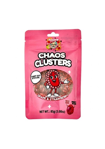 Chaos Candy Chaos Clusters Grape & Strawberry 85g