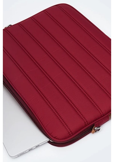Mussen Laptop Kılıfı Su Geçirmez Macbook Neo Air Pro 13-14 İnç Bordo Bordo