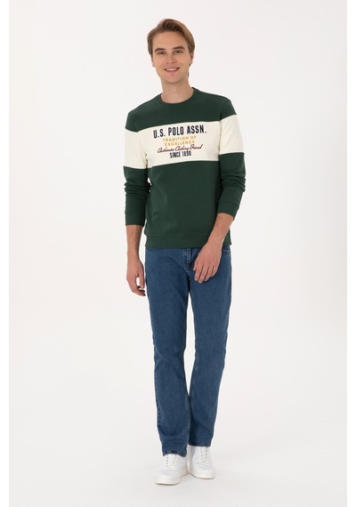 U.s. Polo Assn. Erkek Koyu Yeşil Sweatshirt 50310433-vr079 Koyu Yesıl