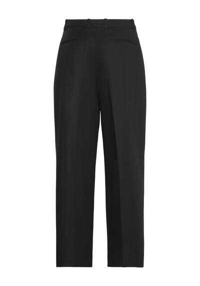 Calvin Klein Stretch Chıno W/ Pleat - Wıde Le Kadın Siyah Kumaş Pantolon