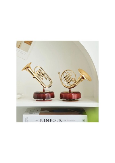 Retro Desenli Music Box Hediyelik Dekor Desenli Hediyelik Eşya Dekor Müzikli Kutu Hediyelik Desenli Saksafon