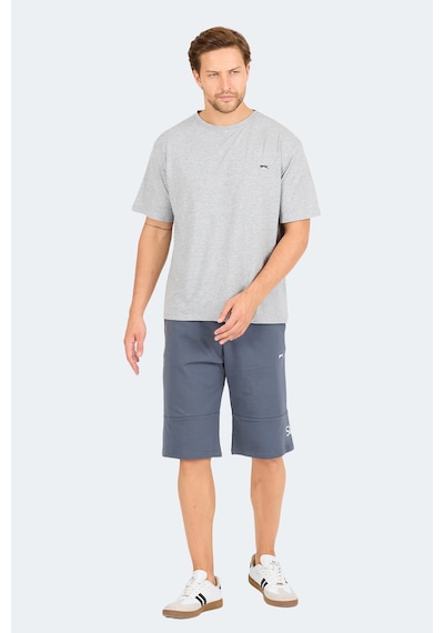Slazenger Karnen In Oversize Erkek Baskılı Gri Tişört Gri