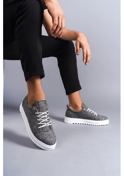 Aymood Slw152 Cool Bağcıklı Keten Erkek Günlük Spor Klasik Ayakkabı Kbt - Gri GRİ