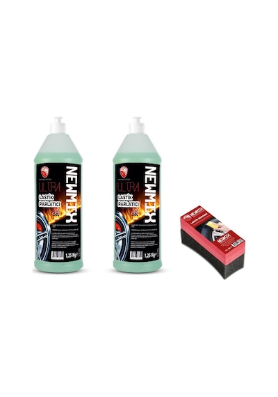 Newmix 2'Li Set Jel Lastik Parlatıcı 1.25Kgx2 Uygulama Süngeri