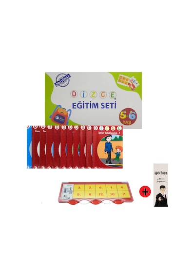 Önel Yayıncılık Dizge 5-6 Yaş Görsel İşitsel Dikkat ve Matematik Güçlendirme Seti + Kişiye Özel İsimli Harry Potter Kitap Ayracı