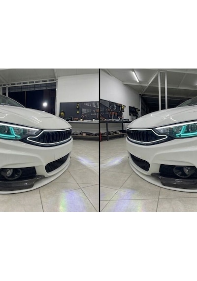 Autogp Fiat Egea Ledli M5 Ön Panjur Izgara Pianoblack 2016+