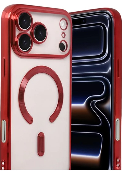 Newface Apple İphone 17 Pro Max Kross Magneticsafe Kapak - Kırmızı