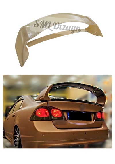Civic Fd6 Bagaj Üstü Yüksek Spoiler-spoyler Boyasız Plastik