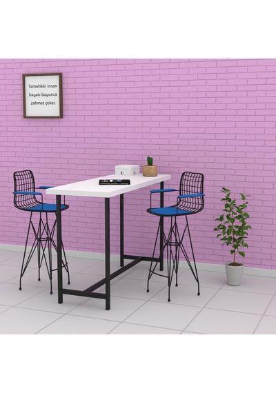 Knsz kafes tel bar sandalyesi 1 li zengin syhmvi kolçaklı 75 cm oturma yüksekliği ofis cafe bahçe mutfak