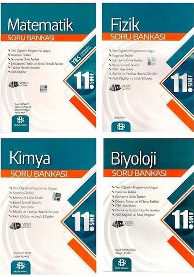 Bilgi Sarmal 11. Sınıf Matematik Fizik Kimya Biyoloji Sayısal Set