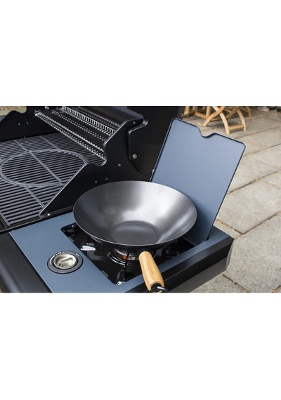 X450 Klasik Barbekü, Lpg'li Barbekü Mangal Ayaklı, 20.25 Kw Isı Gücü, Termometreli Cam Kapak, Tekerlekli, Gri Mavi Diğer