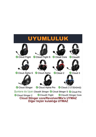 Hyperx Cloud 3, Cloud 2, Cloud 1, Cloud Alpha, Flight, Stinger, Core Uyumlu Soğutucu Jel Kulakl