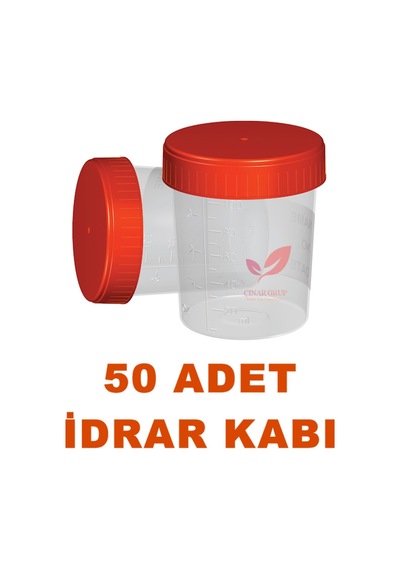 Plastik İdrar Numune Kabı Aseptik Poşetli Steril Beheri 100 ML 50 Adet