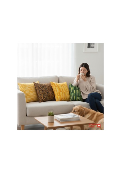Smarto Relax 4'lü Içi Dolgulu Kırlent 45x45 Cm Kare Salon & Berjer Kırlenti Çok Renkli