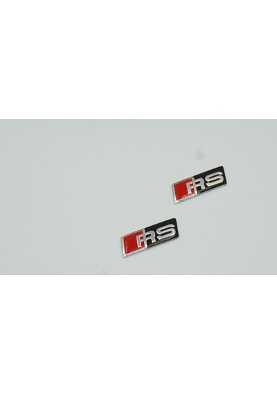 Audi Rs Direksiyon Alüminyum Alaşımlı 3M 3D Sticker Logo 2Li Set