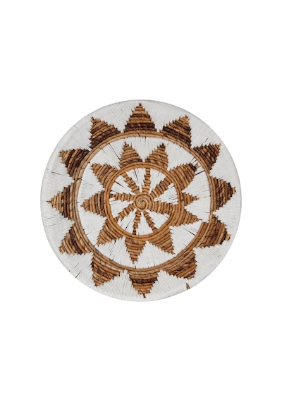 Bohem Hasır Yuvarlak Duvar Dekoru Bambu Ve Makrome İle Yapılan Duvar Süsü 50 Cm X 50 Cm-72