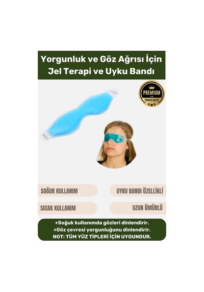Premium Soğuk Sıcak Uygulama Göz Terapi Bandı Işık Önleyici Göz Dinlendirme Jel Uyku Bandı Çok Renkli