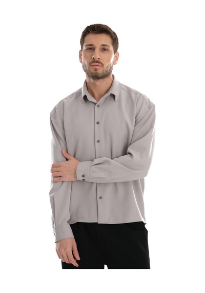Redline Base Oversize Yumuşak Teri Emen Kolay Ütü Nefes Alan Erkek Gömlek Gri Redline Base Oversize Yumuşak Teri Emen Kolay Ütü Nefes Alan Erkek Gömlek Gri