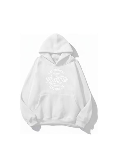 Uyguntarz Unisex Yumuşak Dokulu Vintage Baskılı Tasarım Oversize 3 İplik Hoodie Sweatshirt beyaz Uyguntarz Unisex Yumuşak Dokulu Vintage Baskılı Tasarım Oversize 3 İplik Hoodie Sweatshirt beyaz
