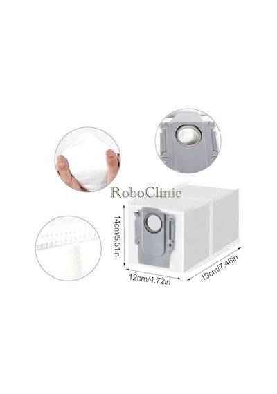 Roborock Qrevo C Robot Süpürge Uyumlu Toz Torba, Fırça, Hepa Filtre, Mop Seti-12 Parça