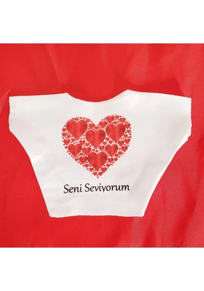 Seni Seviyorum Baskılı Peluş Oyuncak Tişörtü