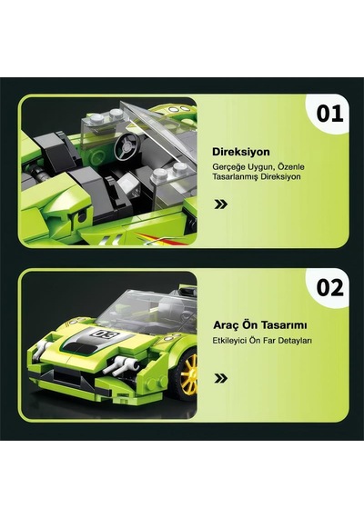 Reobrix Creator 806 Lamborghini Sian Spor Araba Yaratıcı Yapı Blok Seti Building Blocks - 348 Parça