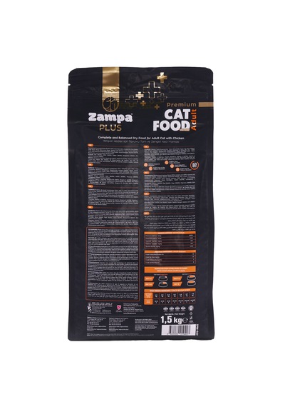 Zampa Plus Premium Tavuk Etli Yetişkin Kediler İçin Kuru Mama 1500 G