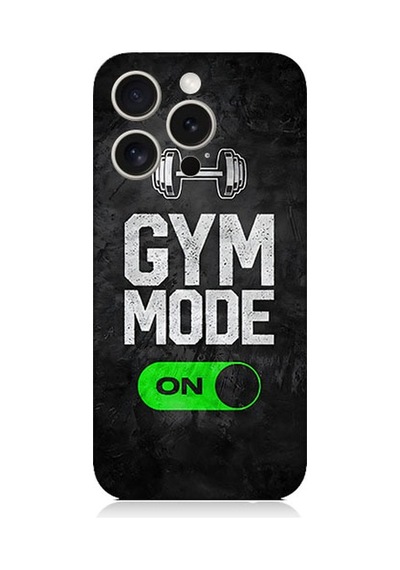 Apple Uyumlu iPhone 15 Pro Max Gym Mode Desenli Silikon Kılıf Silikon