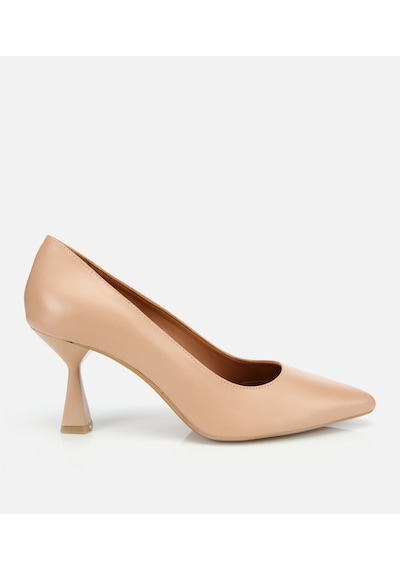 Hotiç Kadın Deri Bej Esnek Tabanlı İnce Topuklu Stiletto 01ayh312510a330 Bej